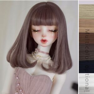 BJD Heat-Resistant Curly Hair Wig for Dolls - Elegant Short Style