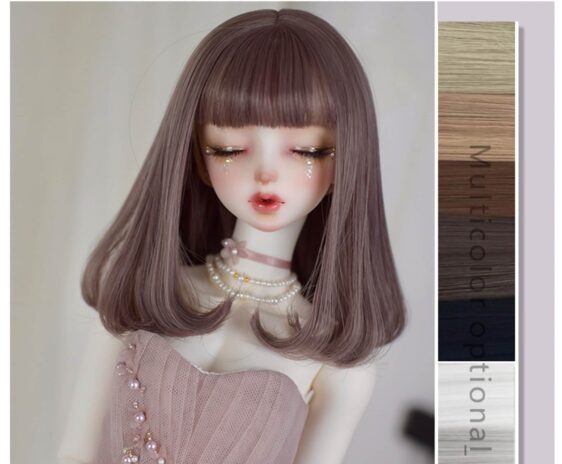 BJD Heat-Resistant Curly Hair Wig for Dolls - Elegant Short Style