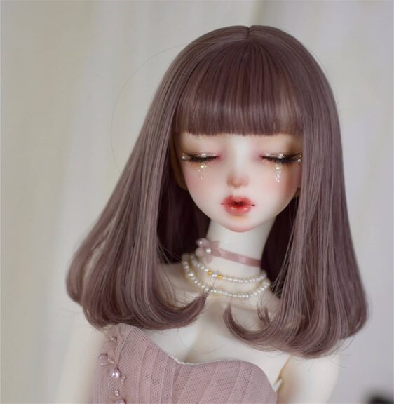 BJD Heat-Resistant Curly Hair Wig for Dolls - Elegant Short Style