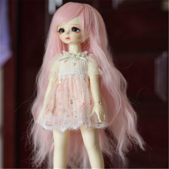 BJD Long Curly Wavy Wig for 1/3, 1/4, 1/6 Dolls