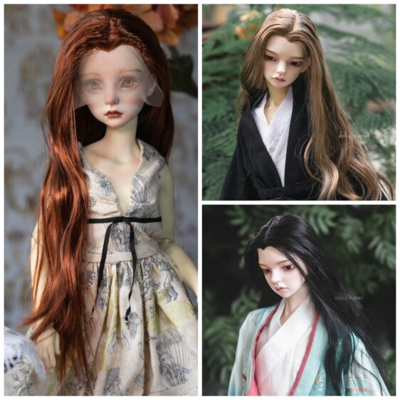 BJD Long Hair Wig – Perfect for 1/3, 1/4, 1/6 Dolls