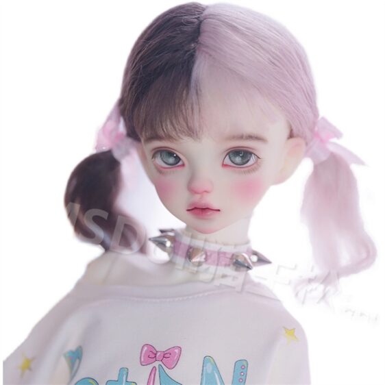 BJD Mohair Wig – Double Ponytail Wavy Braids for 1/3 1/4 1/6 Dolls