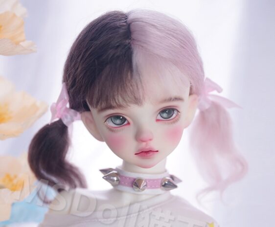 BJD Mohair Wig – Double Ponytail Wavy Braids for 1/3 1/4 1/6 Dolls