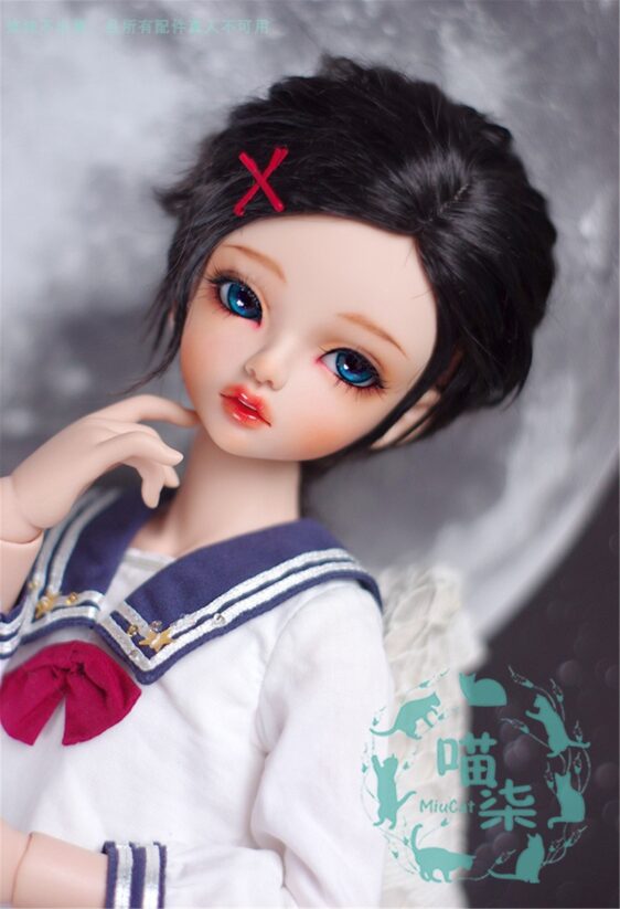 BJD Short Straight Wig for 1/3, 1/4, 1/6 娃娃