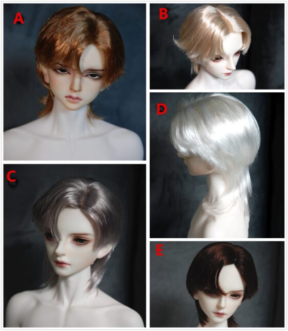 BJD Short Wolf Tail Braided Wig for 1/3, 1/4 Dolls