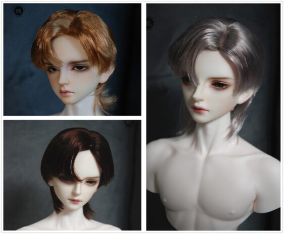 BJD Short Wolf Tail Braided Wig for 1/3, 1/4 Dolls