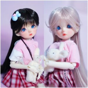 BJD ストレート ロング ドール ウィッグ - 1/3 1/4 1/6 SD