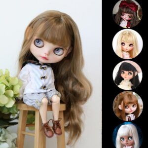 BJD Wavy Curly Doll Wig for Blythe, MSD, SD – 1/6, 1/4, 1/3 Sizes