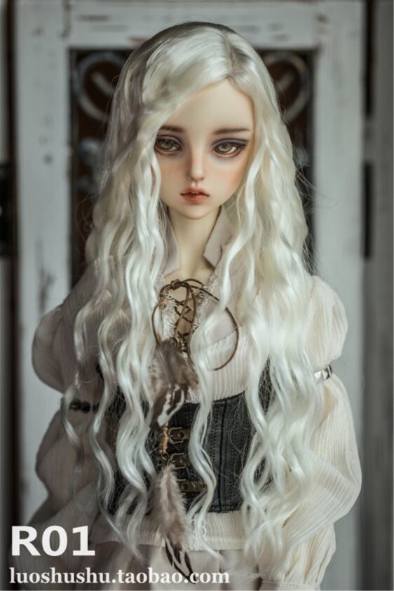 BJD Wavy Long Curly Wig for 1/3, 1/4, 1/6 Poppen