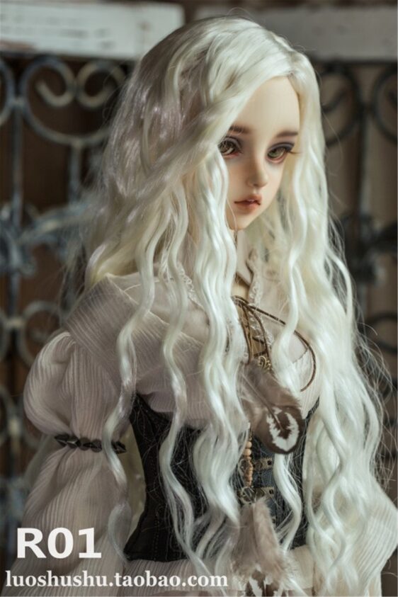 BJD Wavy Long Curly Wig for 1/3, 1/4, 1/6 Poppen