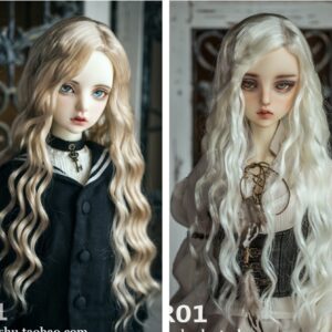 BJD Wavy Long Curly Wig for 1/3, 1/4, 1/6 Dukker