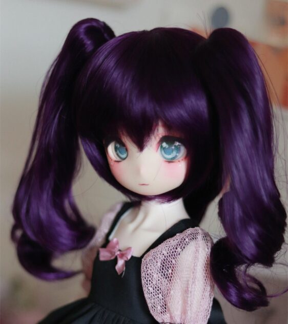 BJD Wig 1/3 1/4 BJD Two-Ponytail Wig for Dolls