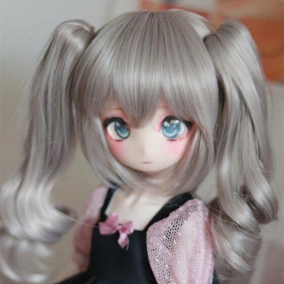 BJD Wig 1/3 1/4 BJD Two-Ponytail Wig for Dolls