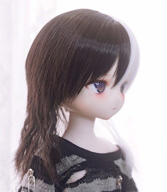 BJD Wig Straight Hair Doll Wolf Tail Wigs - 9-10" 8-9" 6-7"