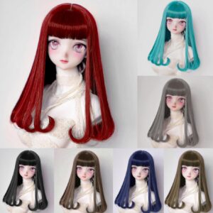 BJD Wig with Bangs | Soft Doll Hair for Blythe, יוסד, MSD, SD | 1/6, 1/4, 1/3 Sizes