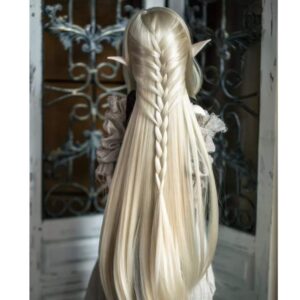 Braided princess long curly doll hair - 1/3 1/4 1/6 Bjd