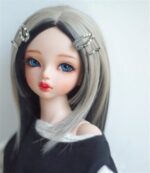 Center Part BJD Wig – Long Straight Two-Tone Doll Hair