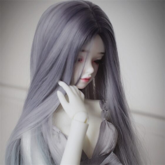 Center-Part Long Curly Wig for BJD Dolls