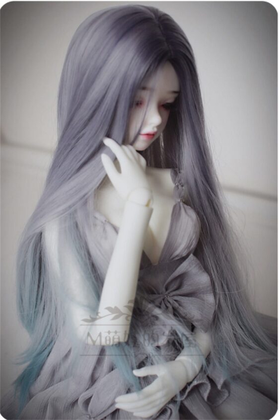 Center-Part Long Curly Wig for BJD Dolls