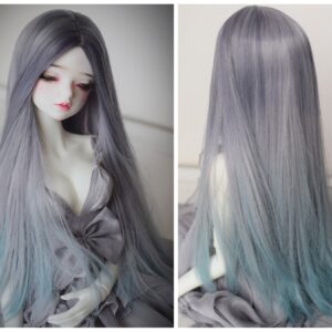 Center-Part Long Curly Wig for BJD Dolls