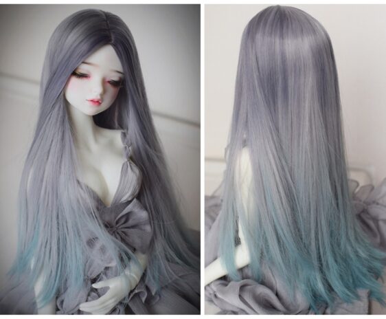 Center-Part Long Curly Wig for BJD Dolls