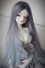 Center-Part Long Curly Wig for BJD Dolls