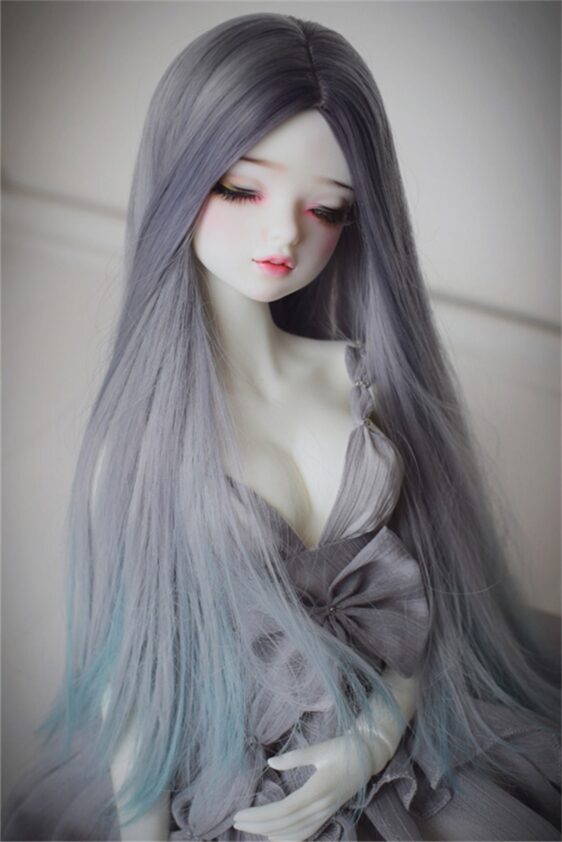 Center-Part Long Curly Wig for BJD Dolls