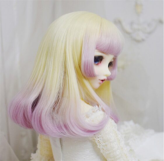 Curly & Straight Layered BJD Wig – Perfect for 1/3, 1/4, E 1/6 Bambole