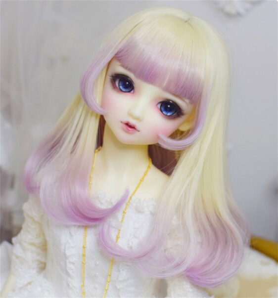 Curly & Straight Layered BJD Wig – Perfect for 1/3, 1/4, and 1/6 Dolls