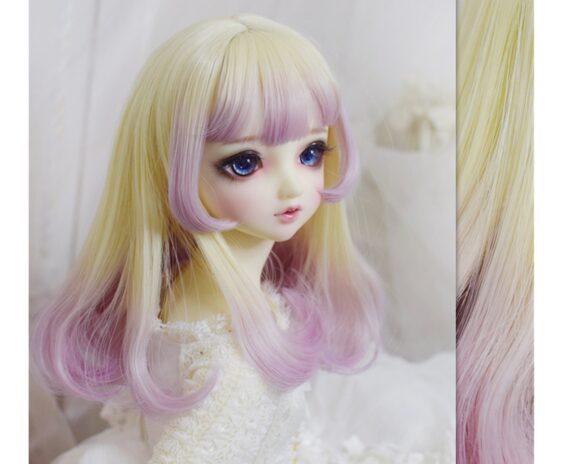 Curly & Straight Layered BJD Wig – Perfect for 1/3, 1/4, and 1/6 Dolls