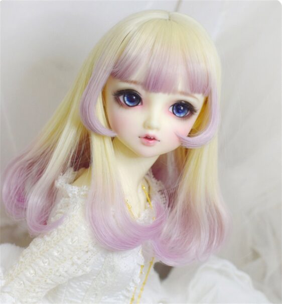 Curly & Straight Layered BJD Wig – Perfect for 1/3, 1/4, and 1/6 Dolls