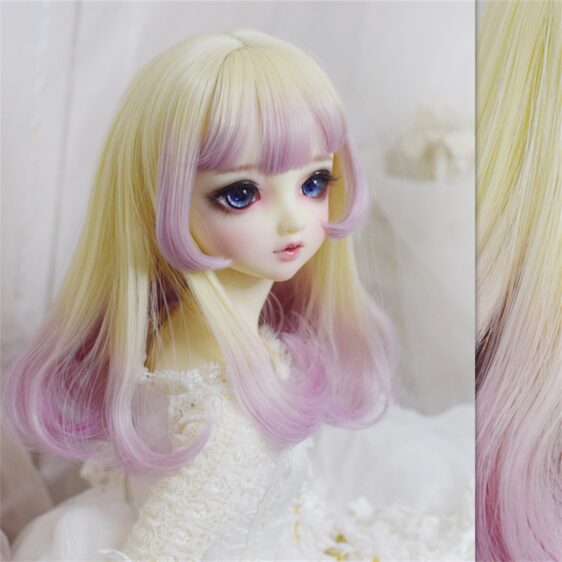 Curly & Straight Layered BJD Wig – Perfect for 1/3, 1/4, E 1/6 Bambole