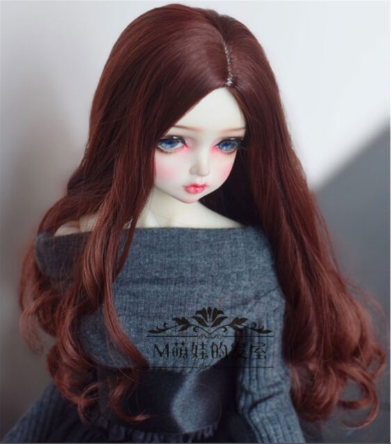 Custom Faux Mohair Long Wavy Wig – Big Waves for 1/3, 1/4, & Blythe Dolls