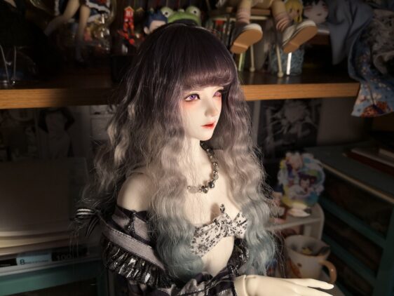 Custom Gradient BJD Long Wavy Wig for 1/3, 1/4, 1/6 Dolls