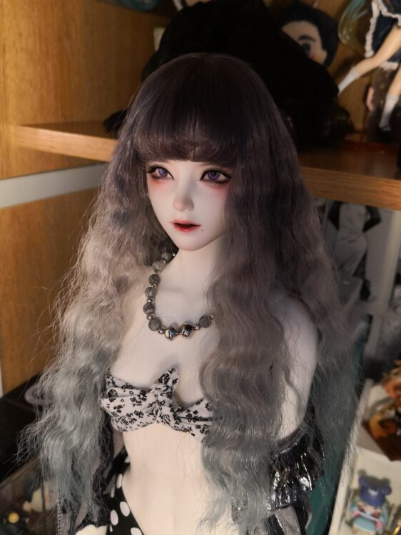 Custom Gradient BJD Long Wavy Wig for 1/3, 1/4, 1/6 Dolls