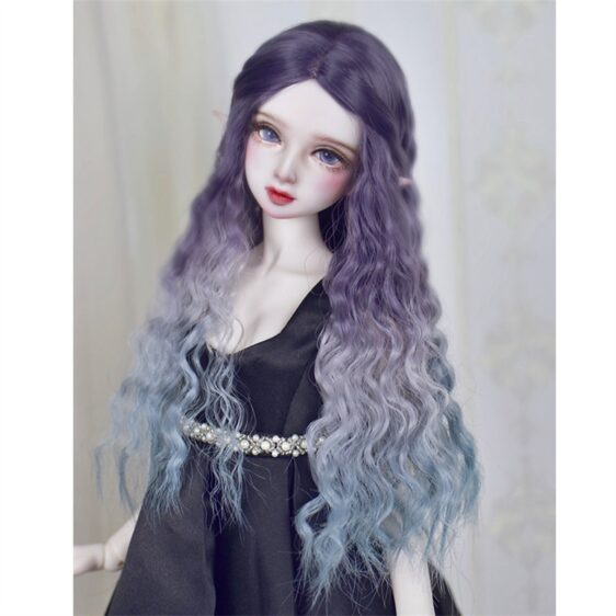 Custom Gradient BJD Long Wavy Wig for 1/3, 1/4, 1/6 Dolls