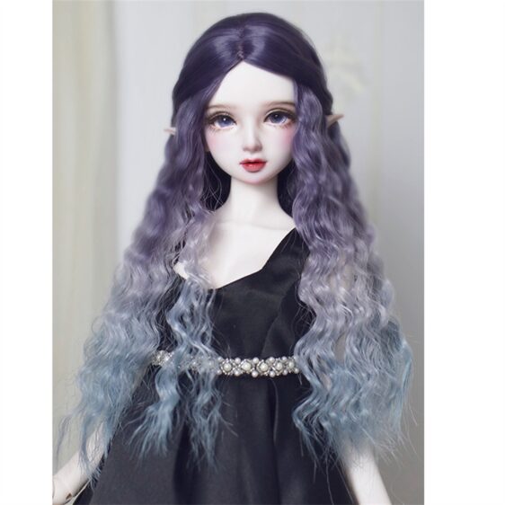 Custom Gradient BJD Long Wavy Wig for 1/3, 1/4, 1/6 Dolls