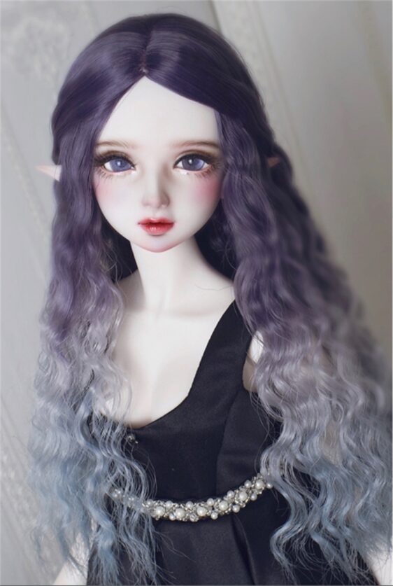 Custom Gradient BJD Long Wavy Wig for 1/3, 1/4, 1/6 Dolls