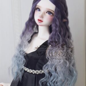 Custom Gradient BJD Long Wavy Wig for 1/3, 1/4, 1/6 Қуыршақтар