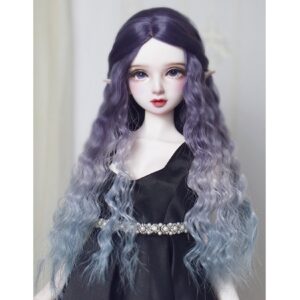 Custom Gradient BJD Long Wavy Wig for 1/3, 1/4, 1/6 בובות