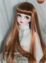 Custom-Made Faux Mohair BJD Wig – Long Straight Style with Bangs