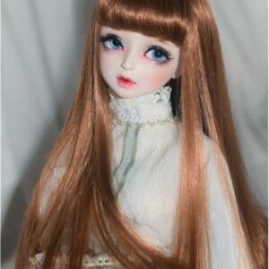 Custom-Made Faux Mohair BJD Wig – Long Straight Style with Bangs