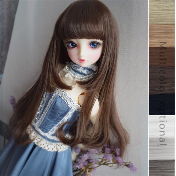 Custom-Made Long BJD Wig with Bangs – Perfect for 1/3, 1/4, and 1/6 Dolls