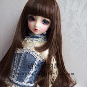 Custom-Made Long BJD Wig with Bangs – Perfect for 1/3, 1/4, and 1/6 Dolls