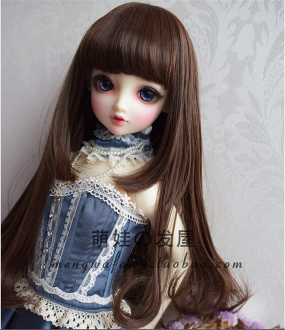 Custom-Made Long BJD Wig with Bangs – Perfect for 1/3, 1/4, and 1/6 Dolls