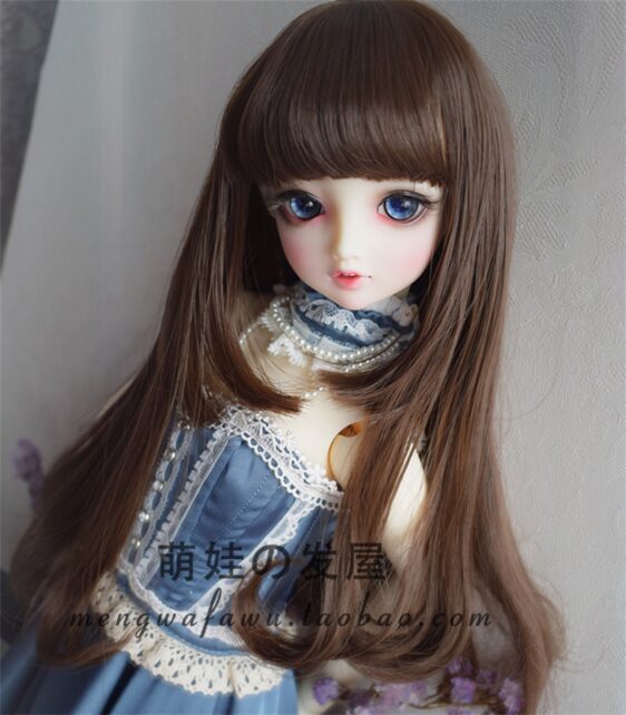 Custom-Made Long BJD Wig with Bangs – Perfect for 1/3, 1/4, and 1/6 Dolls