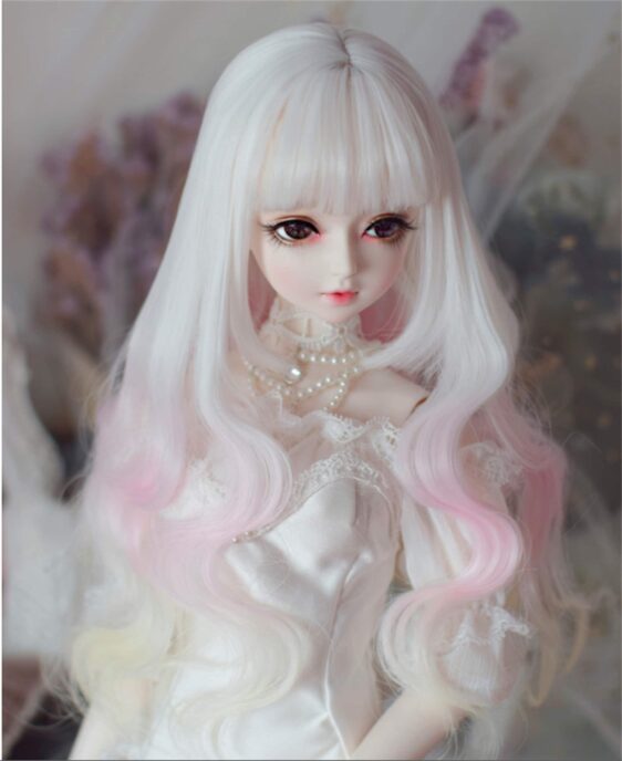 Custom Make 9-10" 8-9" 7-8" 6-7" BJD Wig Long Curly Gradient Hair For 1/3 1/4 1/6 MSD SD Mdd Doll Bjd Doll Curls