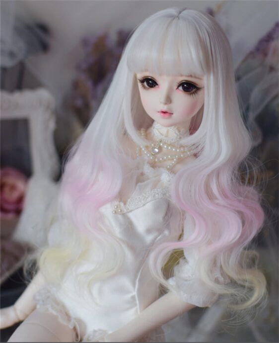 Custom Make 9-10" 8-9" 7-8" 6-7" BJD Wig Long Curly Gradient Hair For 1/3 1/4 1/6 MSD SD Mdd Doll Bjd Doll Curls