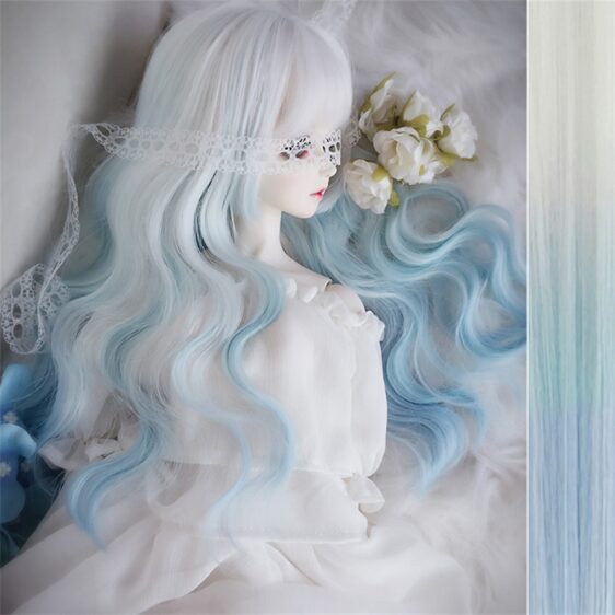 Custom Make 9-10" 8-9" 7-8" 6-7" BJD Wig Long Curly Gradient Hair For 1/3 1/4 1/6 MSD SD Mdd Doll Bjd Doll Curls