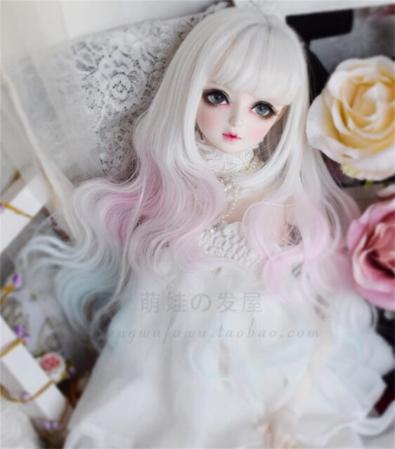 Custom Make 9-10" 8-9" 7-8" 6-7" BJD Wig Long Curly Gradient Hair For 1/3 1/4 1/6 MSD SD Mdd Doll Bjd Doll Curls